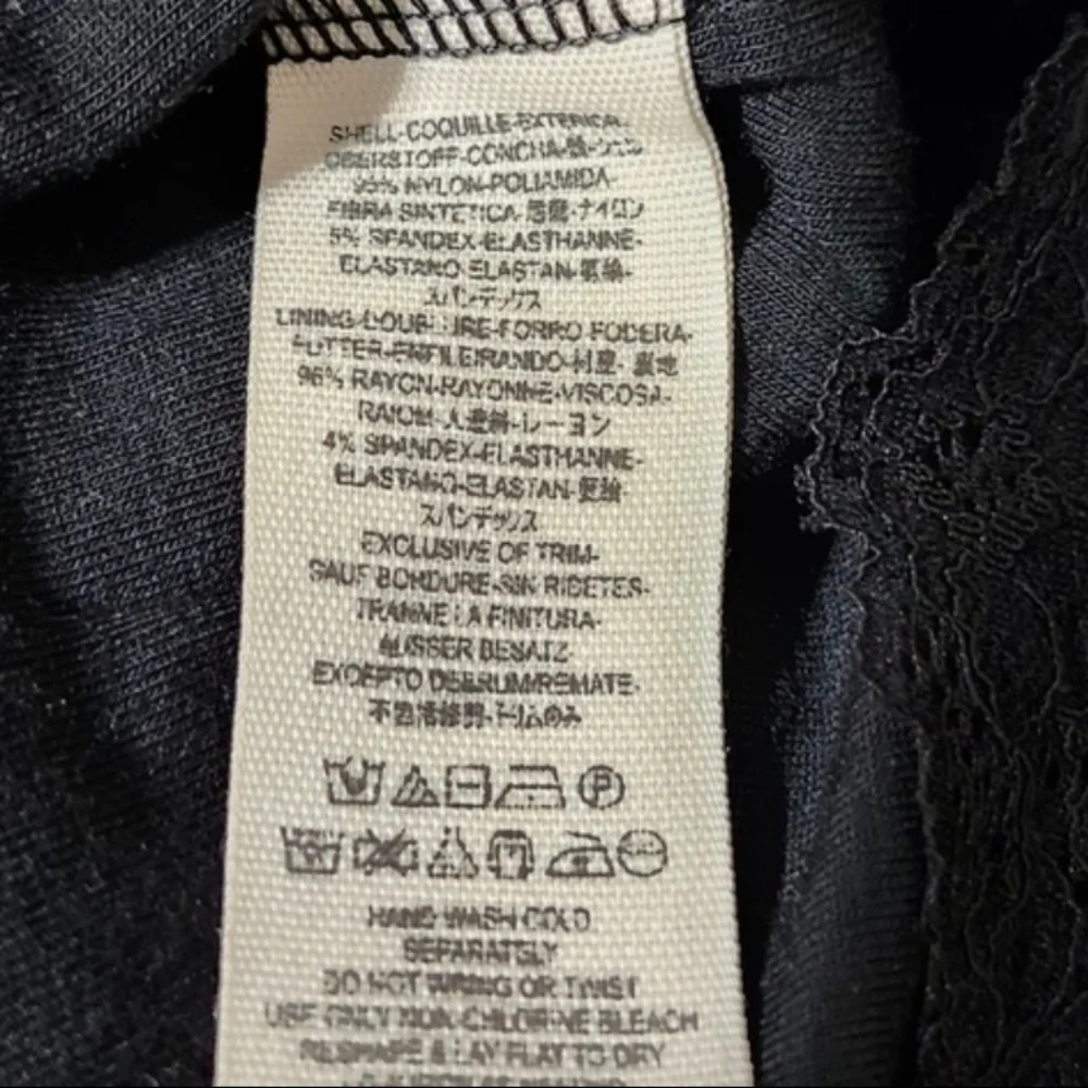 Free People Black Lace Long Sleeve Bodycon Mini Dress Women’s. Size S. - Picture 10 of 11